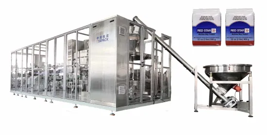 Automatic Vertical Bag Forming Filling Sealing Vacuum Packaging (Packing) Machine for Powder Flour Yeast Coffee Powder, Biological Enzyme Preparations Additive