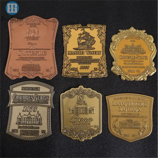 Metal Embossed Aluminum Label with 3m Adhesive