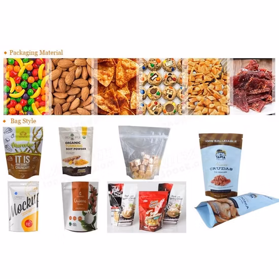 Automatic Granule Doypack Zipper Bags Vffs Packaging Machine